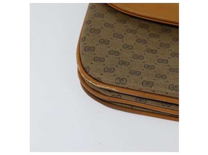 Gucci Borsa a Spalla Micro GG Supreme PVC Beige Oro 004 106 0024 Auth ep9743 D'oro - vista 7