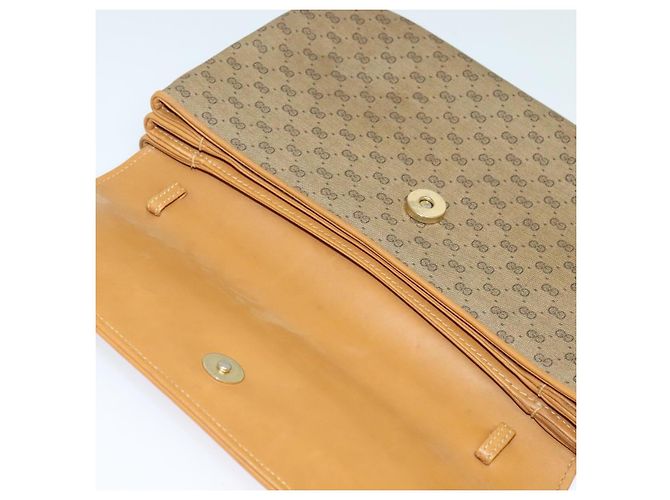 Gucci Borsa a Spalla Micro GG Supreme PVC Beige Oro 004 106 0024 Auth ep9743 D'oro - vista 9