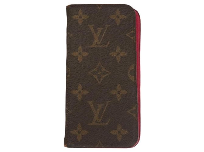 CUSTODIA per iPHONE Monogram LOUIS VUITTON 3Set LV Auth bs27233 Monogramma - vista 2
