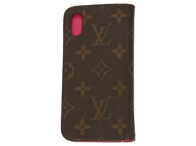 CUSTODIA per iPHONE Monogram LOUIS VUITTON 3Set LV Auth bs27233 Monogramma - vista 3