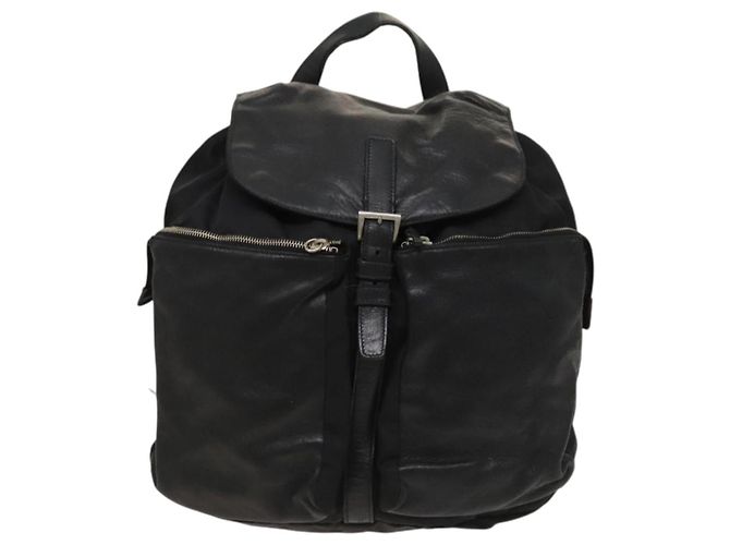 PRADA Backpack Nylon Black Silver Auth bs27860 Silvery - view 13