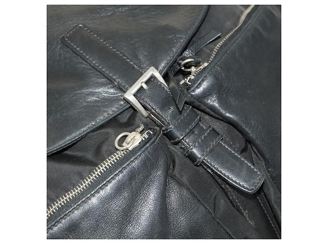 PRADA Backpack Nylon Black Silver Auth bs27860 Silvery - view 21