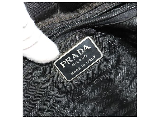 PRADA Backpack Nylon Black Silver Auth bs27860 Silvery - view 23