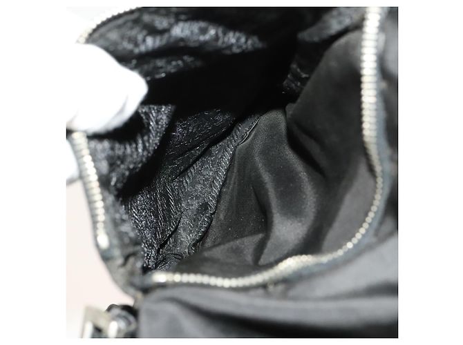 PRADA Backpack Nylon Black Silver Auth bs27860 Silvery - view 26