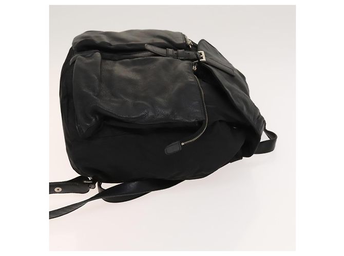 PRADA Backpack Nylon Black Silver Auth bs27860 Silvery - view 3