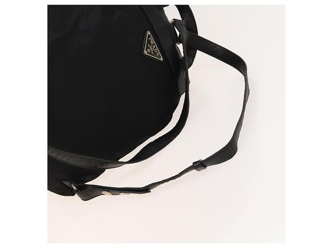 PRADA Backpack Nylon Black Silver Auth bs27860 Silvery - view 8
