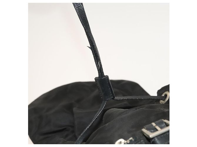 PRADA Backpack Nylon Black Silver Auth bs27860 Silvery - view 9