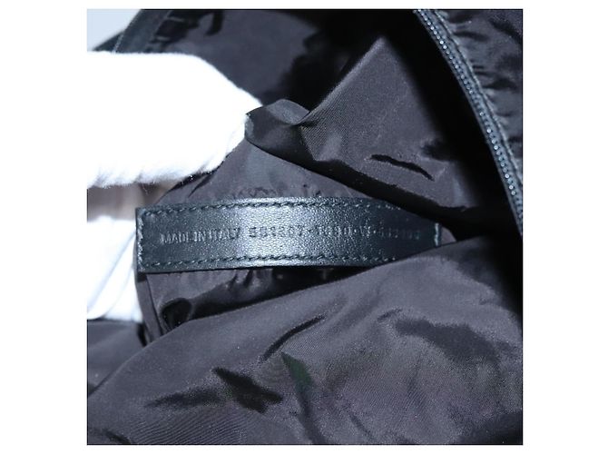 Borsa Boston in tela nera e argento Balenciaga Auth mr1018V Nero - vista 12