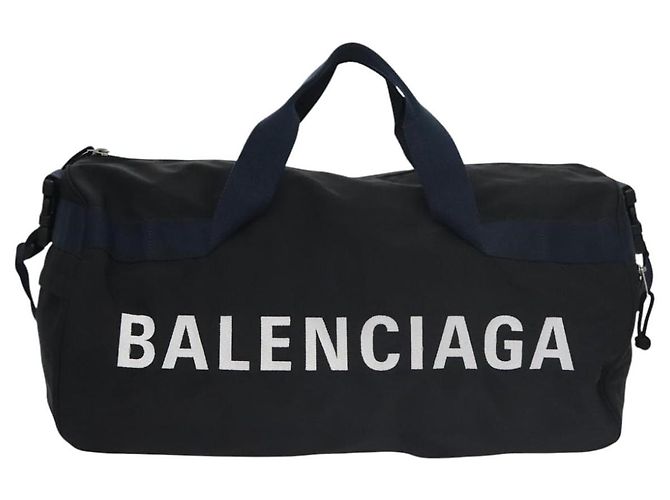 Borsa Boston in tela nera e argento Balenciaga Auth mr1018V Nero - vista 13