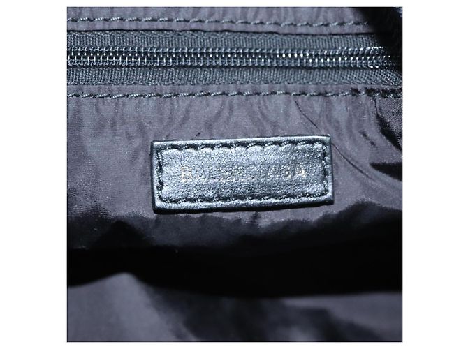 Borsa Boston in tela nera e argento Balenciaga Auth mr1018V Nero - vista 20
