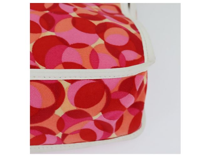 Céline Bolso de Hombro de Lona Roja Auth 112849V - vista 15