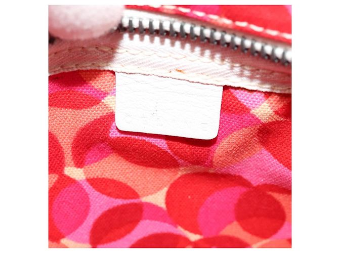 Céline Bolso de Hombro de Lona Roja Auth 112849V - vista 19