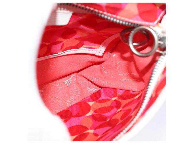 Céline Bolso de Hombro de Lona Roja Auth 112849V - vista 20