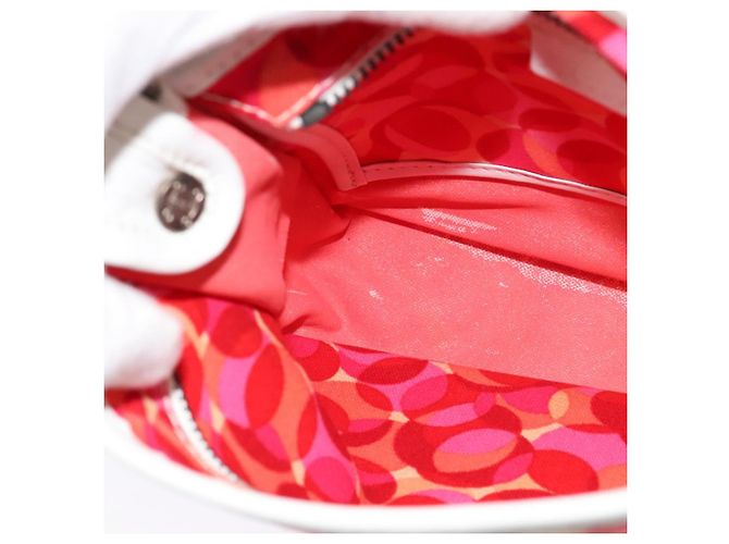 Céline Bolso de Hombro de Lona Roja Auth 112849V - vista 21