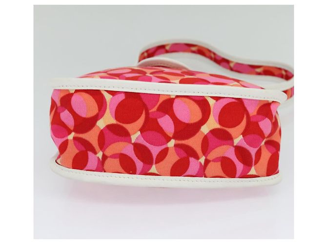 Céline Bolso de Hombro de Lona Roja Auth 112849V - vista 5