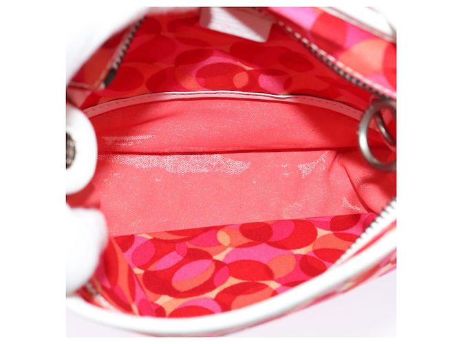 Céline Bolso de Hombro de Lona Roja Auth 112849V - vista 9