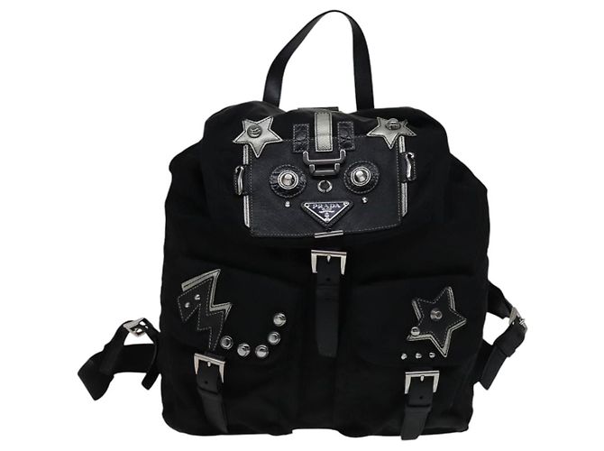 Zaino PRADA in nylon nero Auth 112941V - vista 13