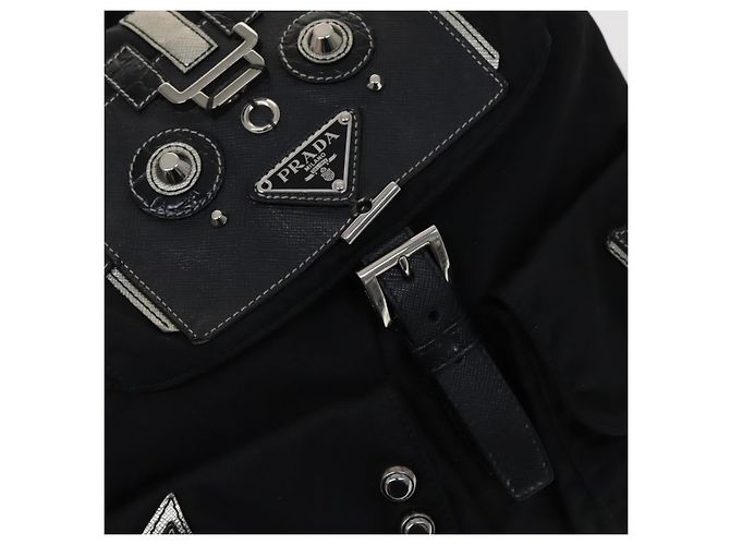 Zaino PRADA in nylon nero Auth 112941V - vista 20