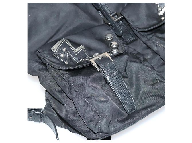 Zaino PRADA in nylon nero Auth 112941V - vista 26