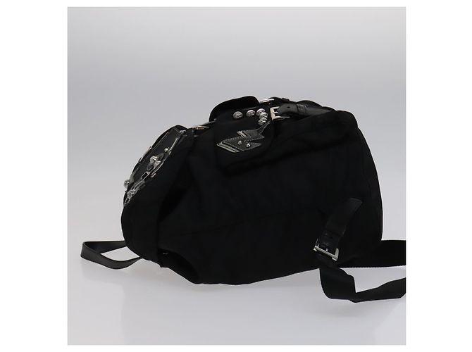 Zaino PRADA in nylon nero Auth 112941V - vista 4
