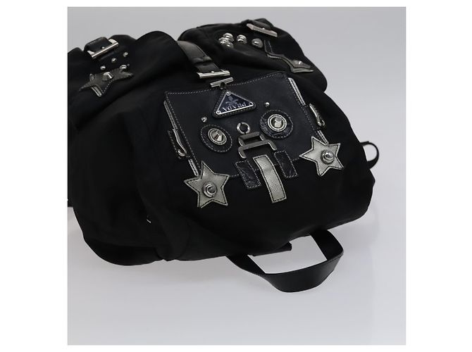 Zaino PRADA in nylon nero Auth 112941V - vista 6