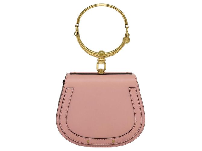 Chloé Borsa a mano Chloe Nile in pelle 2 in 1 rosa oro Auth 113735V D'oro - vista 13