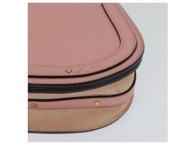 Chloé Borsa a mano Chloe Nile in pelle 2 in 1 rosa oro Auth 113735V D'oro - vista 15