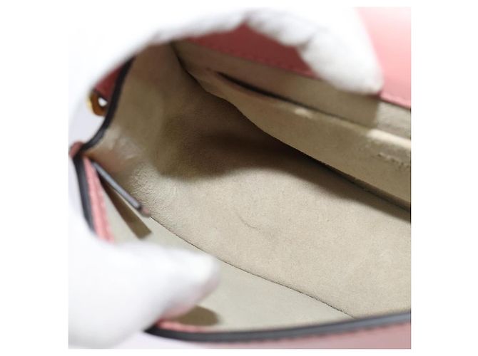 Chloé Borsa a mano Chloe Nile in pelle 2 in 1 rosa oro Auth 113735V D'oro - vista 20