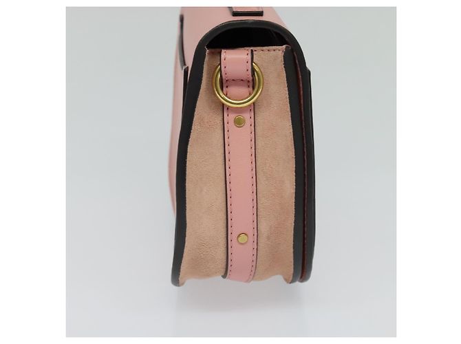 Chloé Borsa a mano Chloe Nile in pelle 2 in 1 rosa oro Auth 113735V D'oro - vista 3