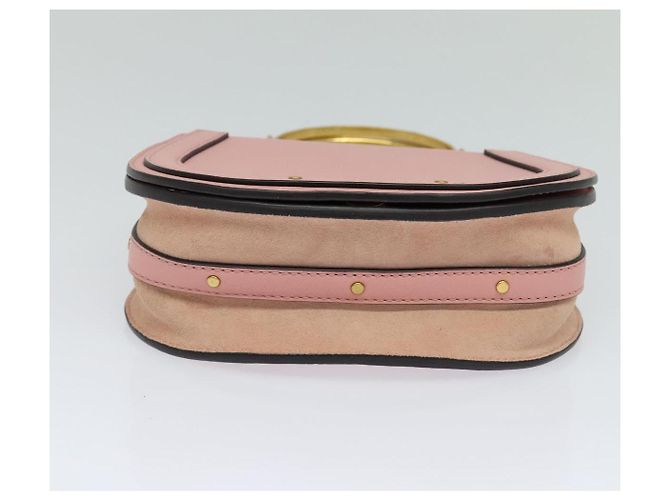 Chloé Borsa a mano Chloe Nile in pelle 2 in 1 rosa oro Auth 113735V D'oro - vista 5