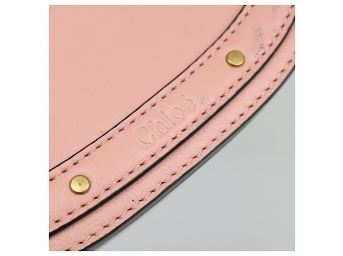 Chloé Borsa a mano Chloe Nile in pelle 2 in 1 rosa oro Auth 113735V D'oro - vista 9