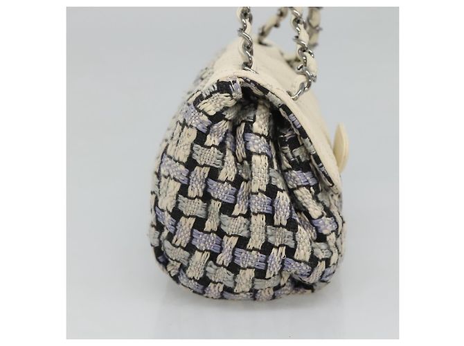 Borsa a Spalla CHANEL con Catena Tweed Blu CC Auth BD1099V - vista 3