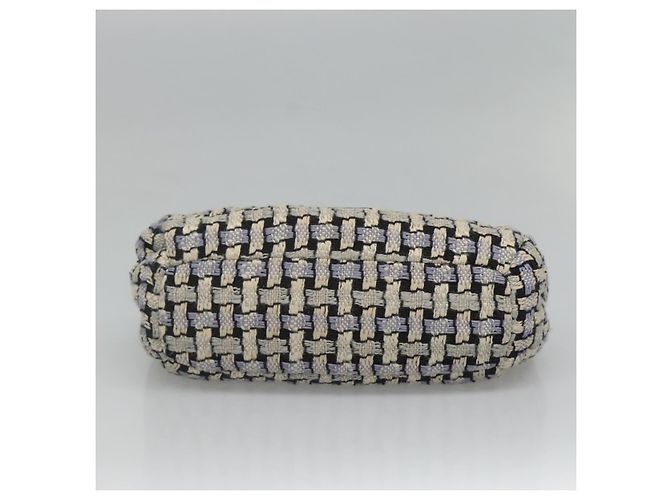 Borsa a Spalla CHANEL con Catena Tweed Blu CC Auth BD1099V - vista 5