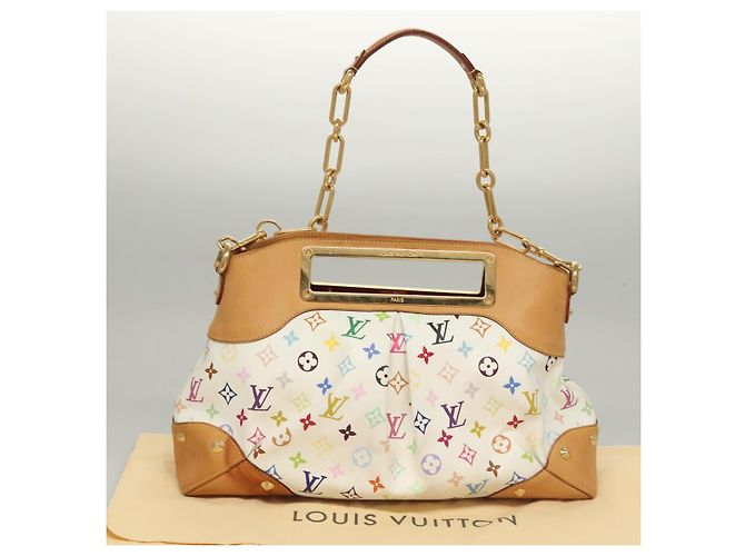 LOUIS VUITTON Schultertasche Judy GM Monogramm Multicolor Weiß M40253 Auth BD1463V - Ansicht 12