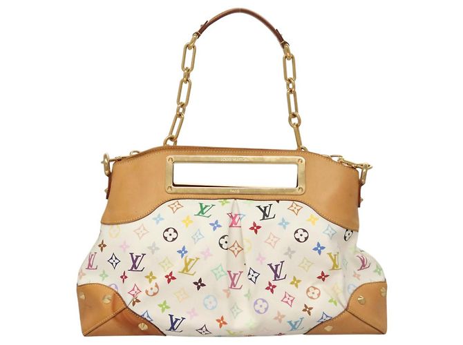 LOUIS VUITTON Schultertasche Judy GM Monogramm Multicolor Weiß M40253 Auth BD1463V - Ansicht 13