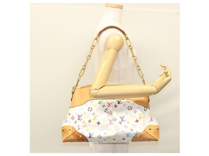 LOUIS VUITTON Schultertasche Judy GM Monogramm Multicolor Weiß M40253 Auth BD1463V - Ansicht 25