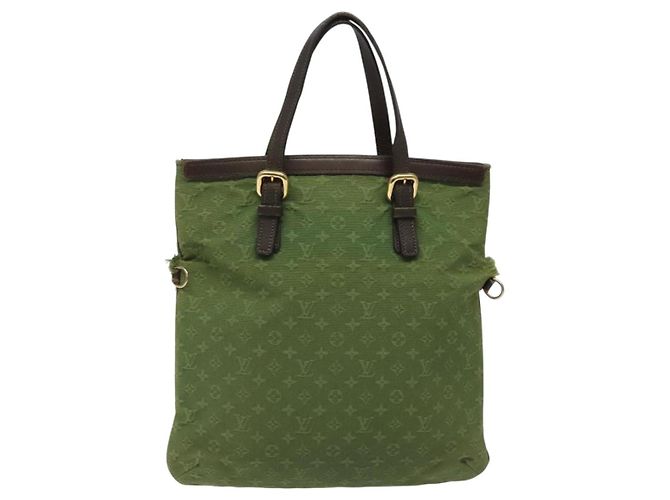 LOUIS VUITTON Borsa Tote 2Way Monogram Mini Franoise TST Khaki M92422 Auth hk2313 Cachi - vista 2