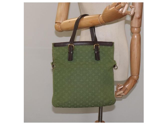 LOUIS VUITTON Borsa Tote 2Way Monogram Mini Franoise TST Khaki M92422 Auth hk2313 Cachi - vista 22