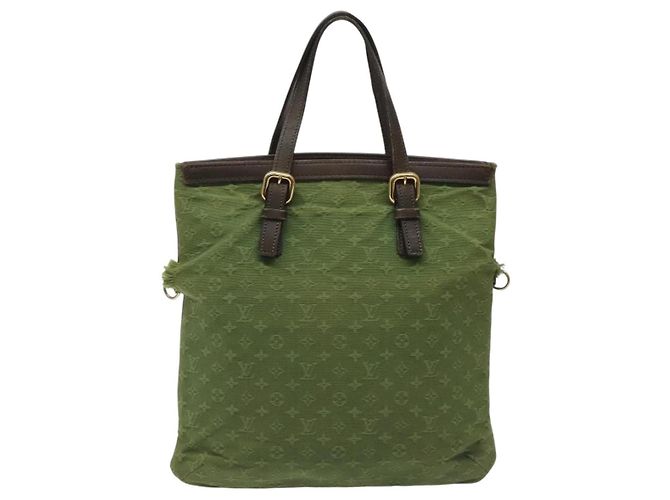 LOUIS VUITTON Borsa Tote 2Way Monogram Mini Franoise TST Khaki M92422 Auth hk2313 Cachi - vista 3