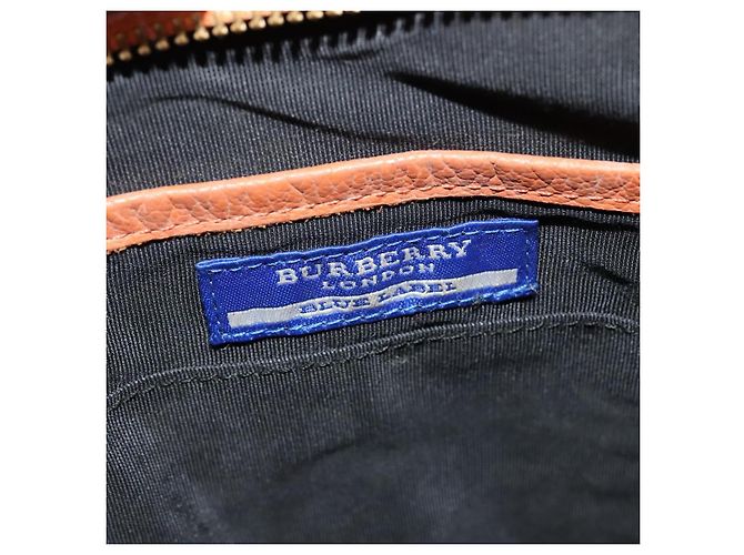 Borsa a Spalla Burberry Blue Label in Tela Beige Oro Auth bs23029 D'oro - vista 15