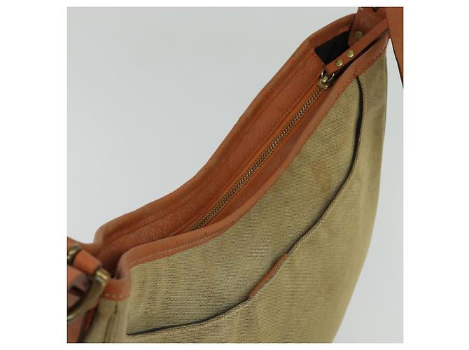 Borsa a Spalla Burberry Blue Label in Tela Beige Oro Auth bs23029 D'oro - vista 6