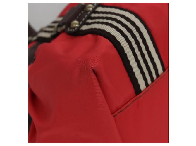 BURBERRY Blue Label Tote Bag Nylon Rot Auth ti2825 - Ansicht 10