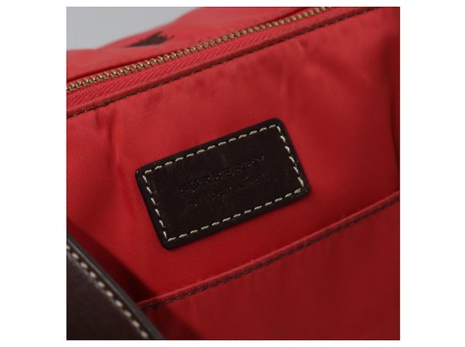 BURBERRY Blue Label Tote Bag Nylon Rot Auth ti2825 - Ansicht 16