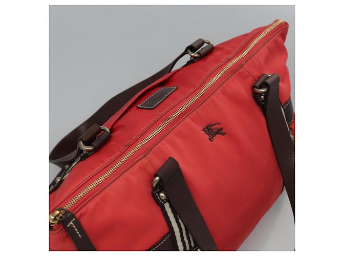 BURBERRY Blue Label Tote Bag Nylon Rot Auth ti2825 - Ansicht 6