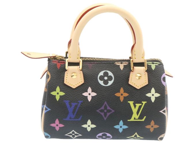 LOUIS VUITTON Monogram Multicolor Mini Speedy Handtasche Schwarz M92644 Auth 26986SM - Ansicht 2