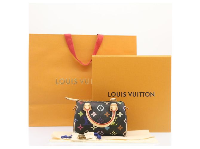 LOUIS VUITTON Monogram Multicolor Mini Speedy Handtasche Schwarz M92644 Auth 26986SM - Ansicht 20