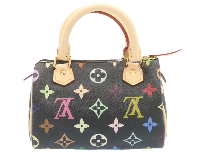LOUIS VUITTON Monogram Multicolor Mini Speedy Handtasche Schwarz M92644 Auth 26986SM - Ansicht 3
