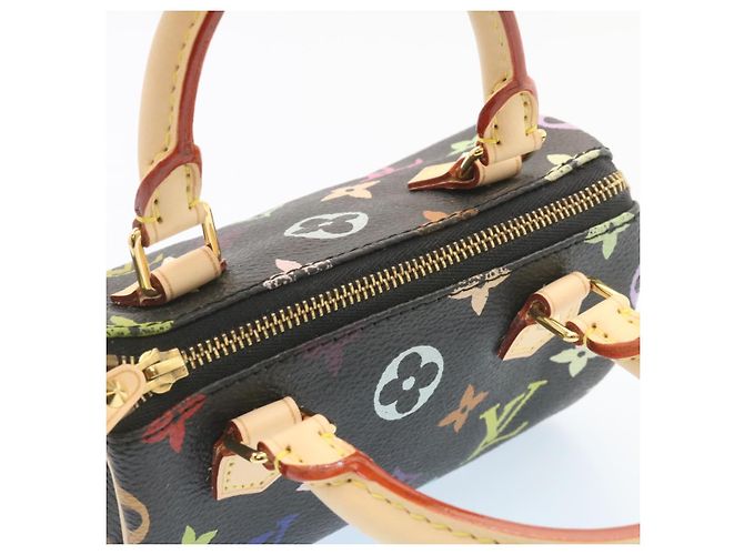 LOUIS VUITTON Monogram Multicolor Mini Speedy Handtasche Schwarz M92644 Auth 26986SM - Ansicht 6