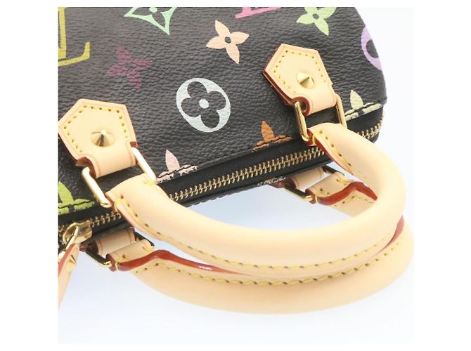 LOUIS VUITTON Monogram Multicolor Mini Speedy Handtasche Schwarz M92644 Auth 26986SM - Ansicht 7