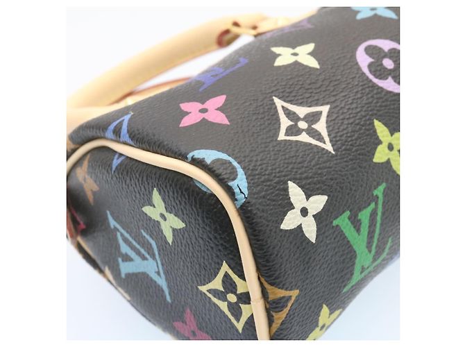 LOUIS VUITTON Monogram Multicolor Mini Speedy Handtasche Schwarz M92644 Auth 26986SM - Ansicht 9